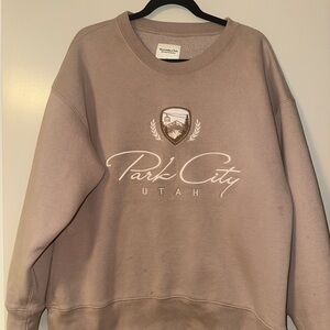 Woman’s light pink Park City crewneck Sweater Abercrombie